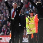 Sir Alex Ferguson, Manchester United's iconic manager, celebrates a victory. Discover Sir Alex Ferguson's origins and journey in this article.