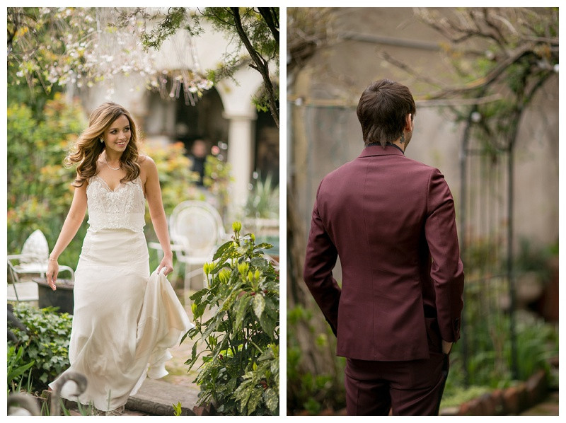 A romantic outdoor setting for a portion of Lisa and Alex Gaskarth's wedding, showcasing the venue's beautiful surroundings.