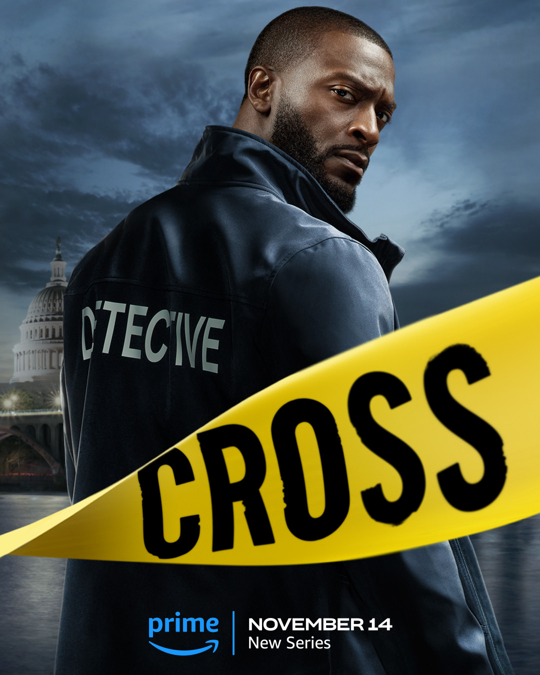 Poster for Cross TV Series on Prime Video featuring Aldis Hodge as Alex Cross