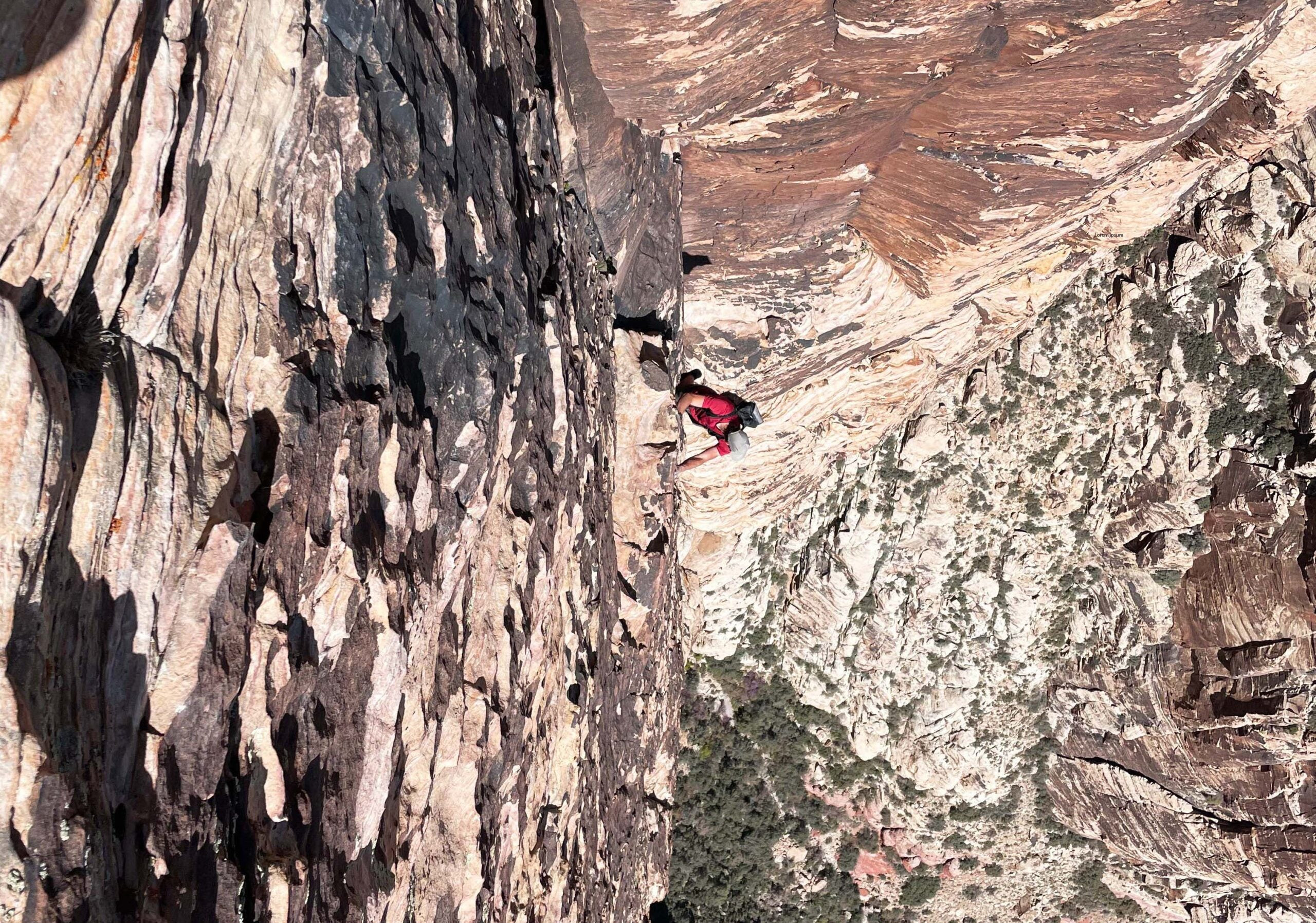 Honnold climbing Epinephrine. Very exposed.