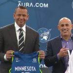 Alex Rodriguez and Marc Lore were introduced as the new owners of the Minnesota Timberwolves and Lynx on Monday at media day.