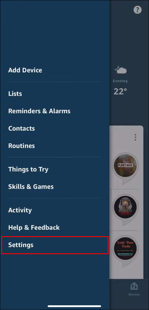 Alexa App Settings