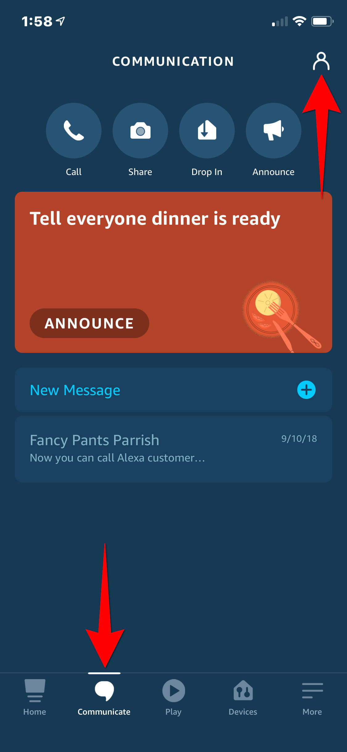 alt text describing alexa app open on a phone, demonstrating how to change name.