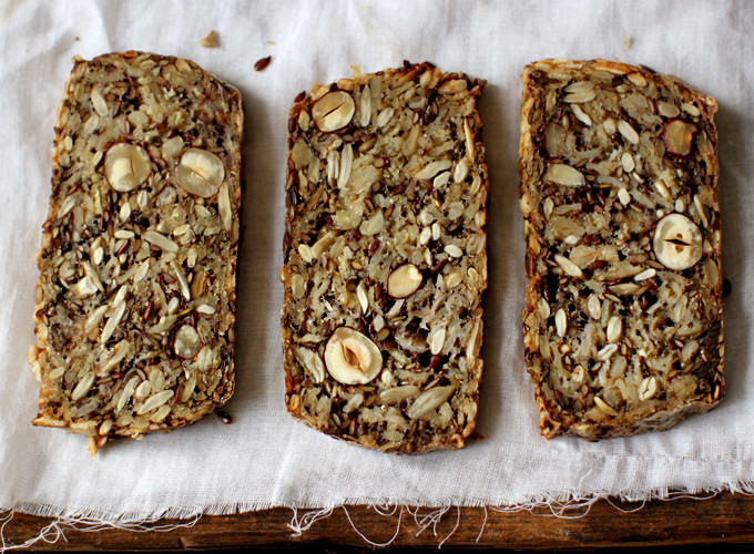 A loaf of bread with seeds.