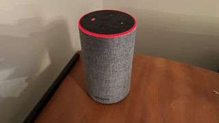 alt=Check the mute button and reduce background noise for your Alexa device.