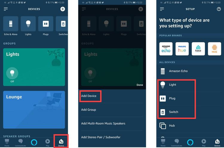 Alexa App Adding Device