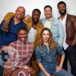 Ben Watkins, Aldis Hodge, Ryan Eggold, Isaiah Mustafa, Samantha Walkes, and Alona Tal at NYCC 2024 discussing 'Cross'