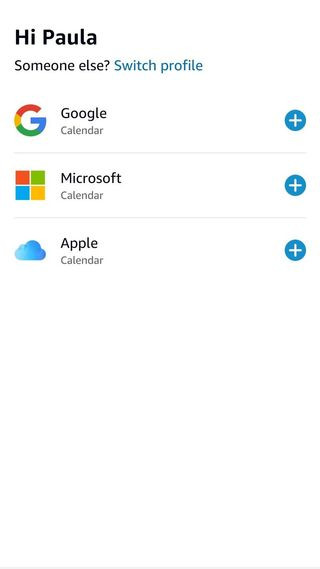 Adding a Google Calendar account in the Alexa app